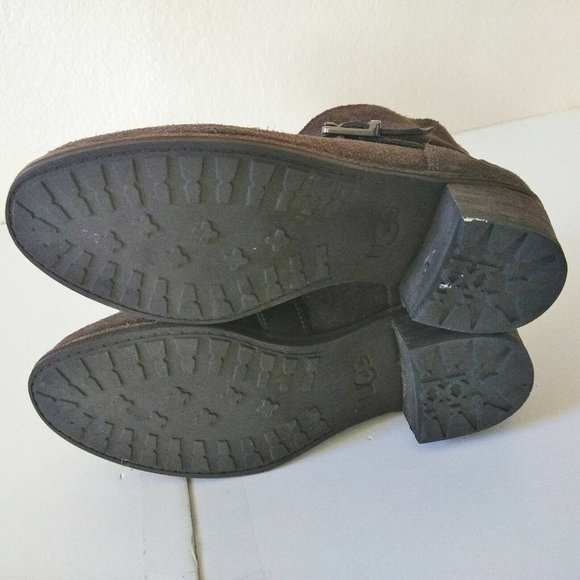 UGG Womens Wright Belted Ankle Booties Block Heel - Picture 12 of 16